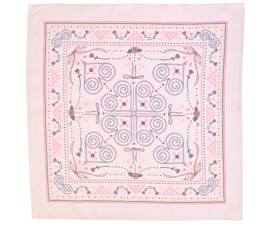 Romantic Rose Hmong Inspired Bandana