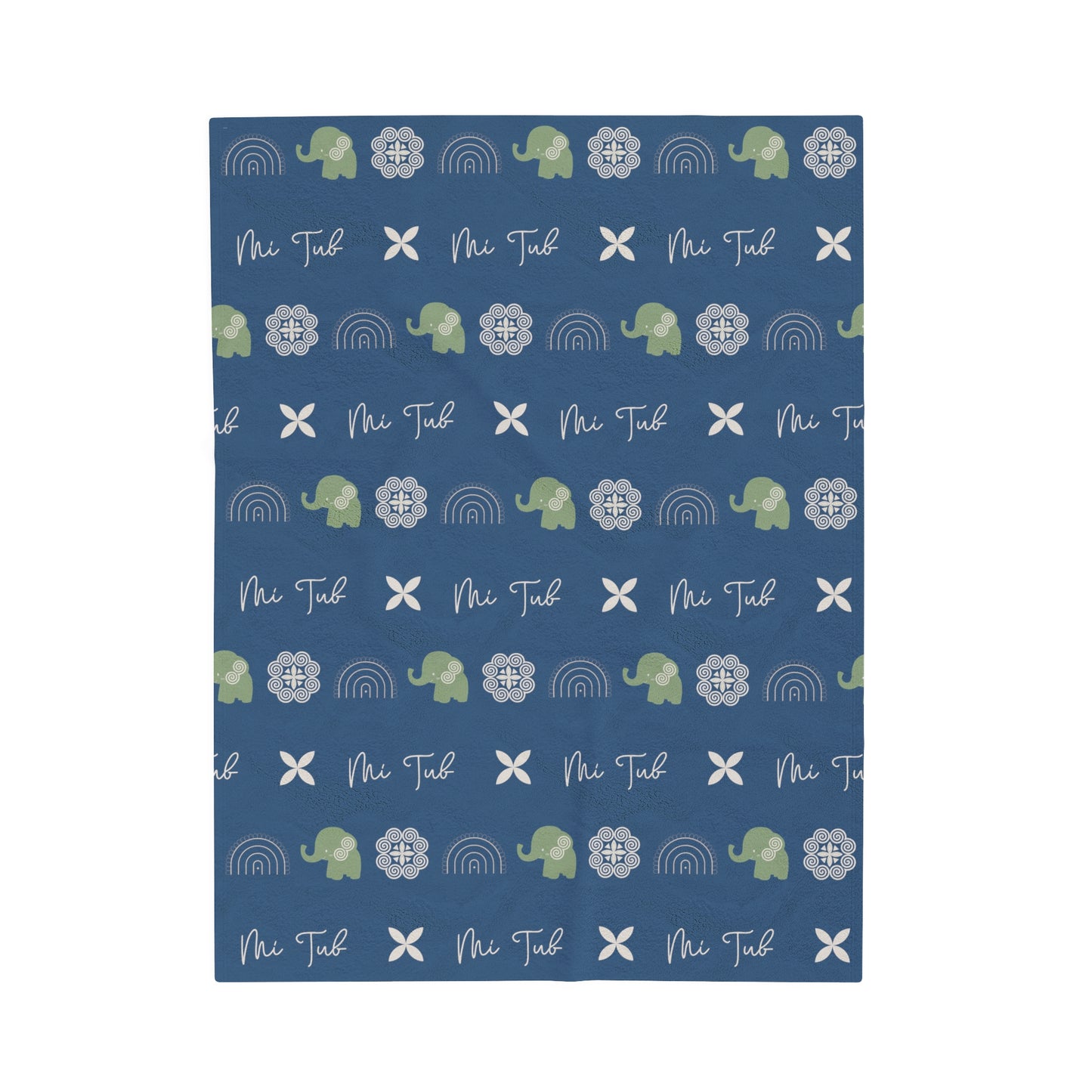 Blue Hmong - Mi Tub (Boy) Velveteen Plush Blanket