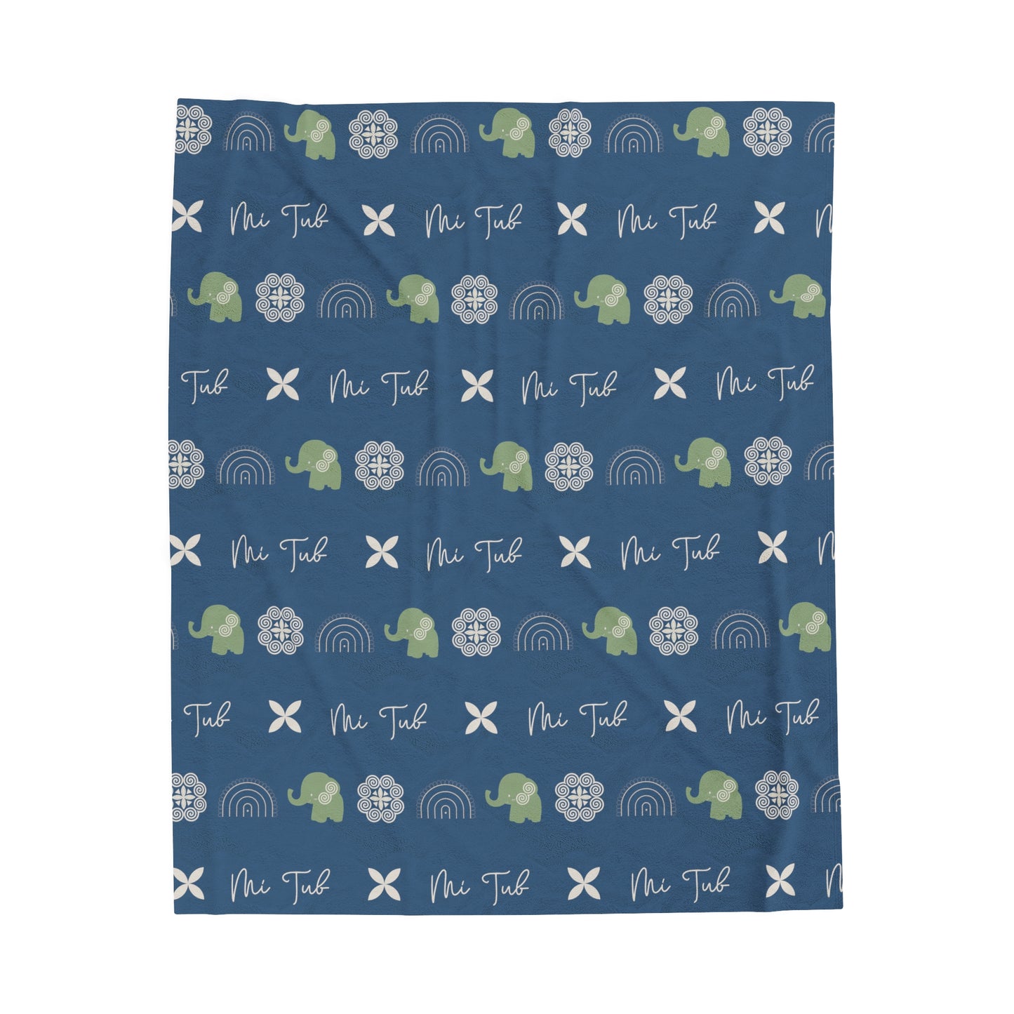 Blue Hmong - Mi Tub (Boy) Velveteen Plush Blanket