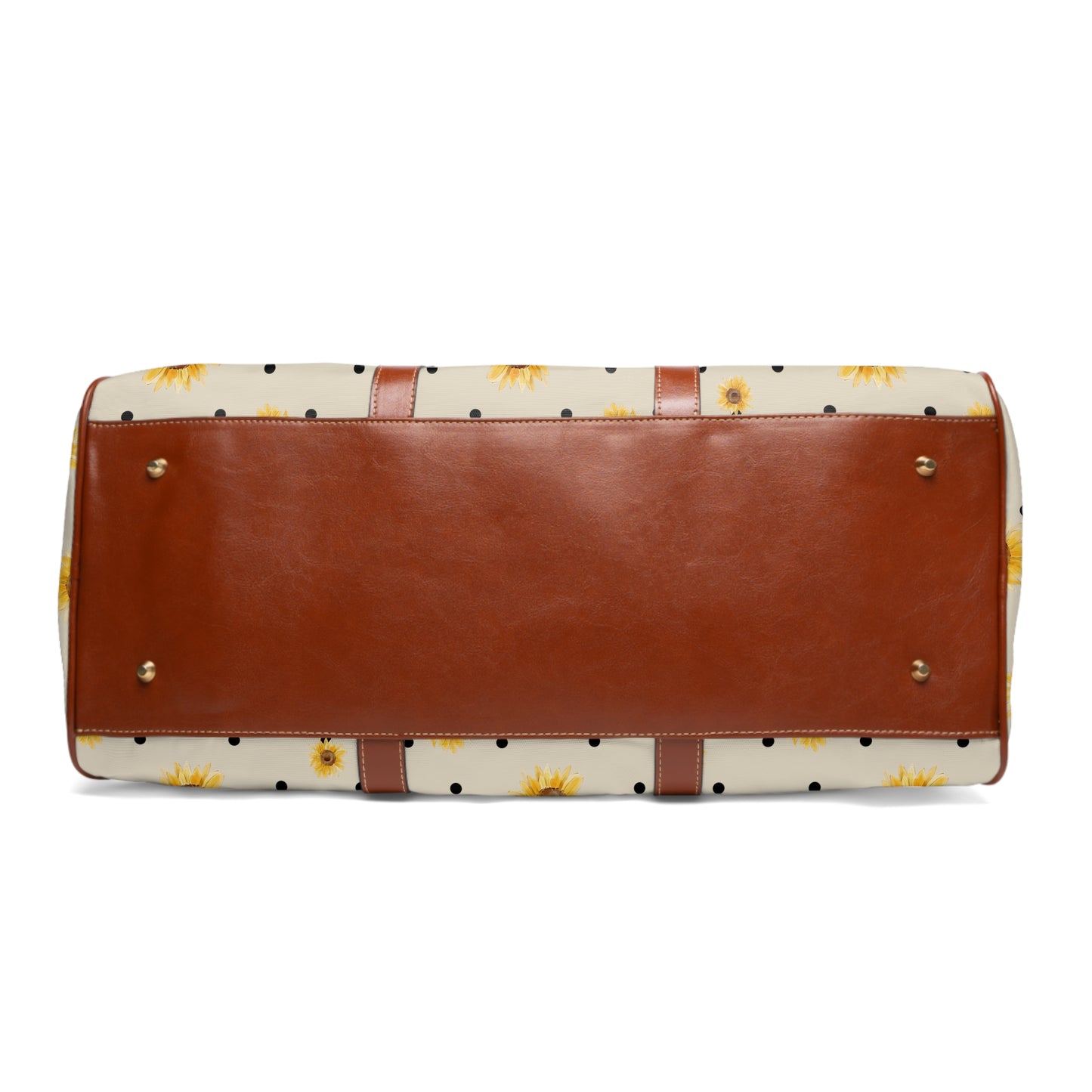 Polka Dot Sunflower Waterproof Travel Bag