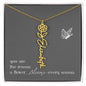 Blooms Name Necklace (Gray)