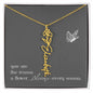 Blooms Name Necklace (Gray)