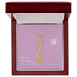 Blooms Name Necklace (Mauve)