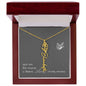 Blooms Name Necklace (Gray)