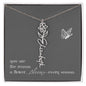Blooms Name Necklace (Gray)
