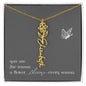 Blooms Name Necklace (Gray)