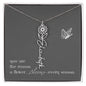 Blooms Name Necklace (Gray)
