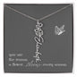 Blooms Name Necklace (Gray)