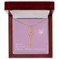 Blooms Name Necklace (Mauve)