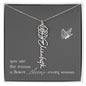Blooms Name Necklace (Gray)
