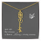 Blooms Name Necklace (Gray)