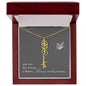 Blooms Name Necklace (Gray)