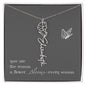 Blooms Name Necklace (Gray)