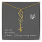 Blooms Name Necklace (Gray)