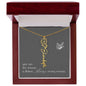 Blooms Name Necklace (Gray)