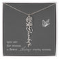 Blooms Name Necklace (Gray)