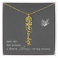 Blooms Name Necklace (Gray)