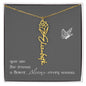Blooms Name Necklace (Gray)