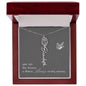 Blooms Name Necklace (Gray)
